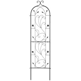 VEVOR Garden Trellis for Climbing Plants, 60 x 15 in, Rustproof Metal Garden Flower Trellis, Outdoor Climbing Rose Trellis Cucumbers Support