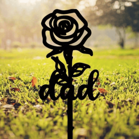 CIFbuy Elegant Waterproof Rose Memorial Stake Cemetery Decor Garden Stone Headstone Accent(TikTok, temu pick-up service)