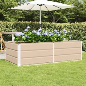 Planter Ivory 62.99 x 31.50 x 17.72 in Steel