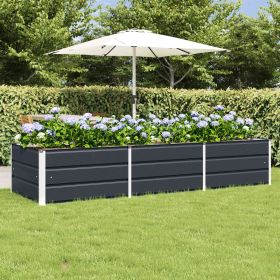 Planter Anthracite 94.49 x 31.50 x 17.72 in Steel