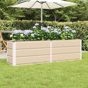 Planter Ivory 62.99 x 15.75 x 17.72 in Steel
