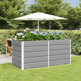 Planter Light Grey 62.99 x 31.50 x 29.53 in Steel