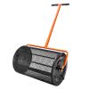 VEVOR Compost Spreader, 24.4-25.6" Height Adjustable Handle, 24" Wide, Lawn and Garden Peat Moss Roller with Side Latches
